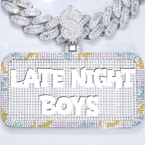 CUSTOM LETTER NECKLACE 3D COLORFUL SQUARE