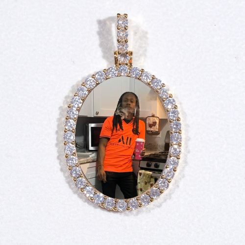 3D Oval Custom Picture Pendant