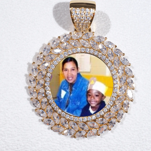 Large 3D Wheat Ear Custom Picture Pendant
