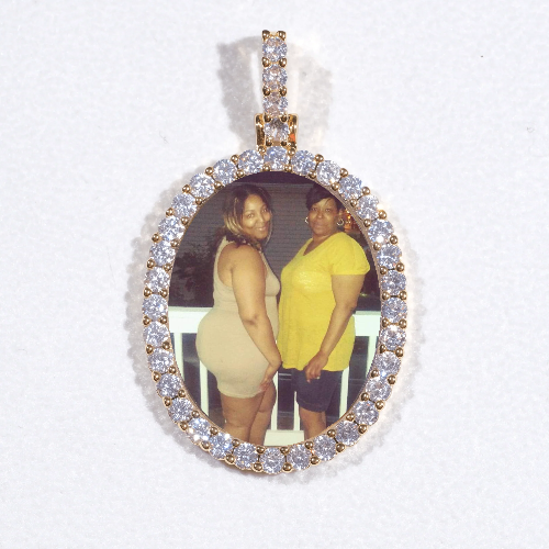 3D Oval Custom Picture Pendant