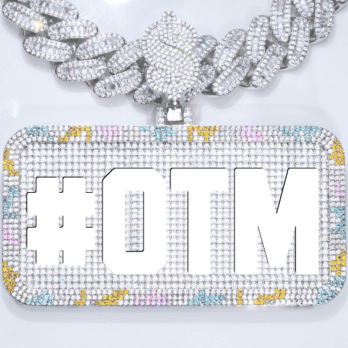 CUSTOM LETTER NECKLACE 3D COLORFUL SQUARE
