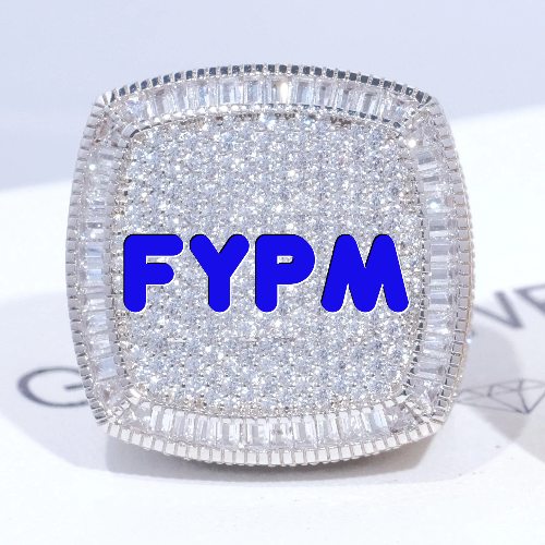 CUSTOM LETTER 3D ICED RING