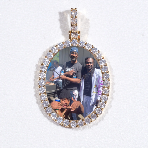 3D Oval Custom Picture Pendant