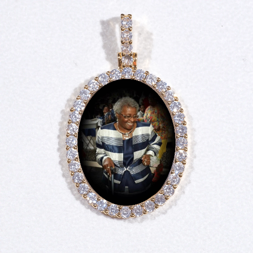 3D Oval Custom Picture Pendant