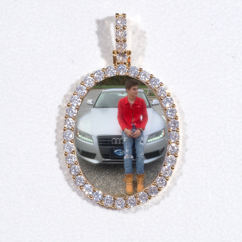 3D Oval Custom Picture Pendant
