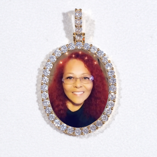 3D Oval Custom Picture Pendant