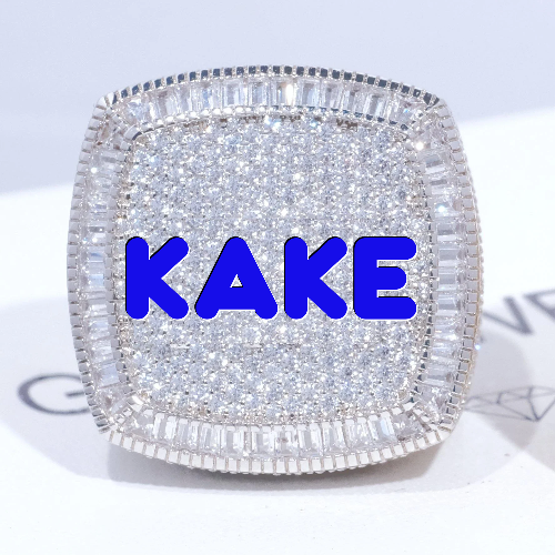 CUSTOM LETTER 3D ICED RING