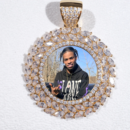Large 3D Wheat Ear Custom Picture Pendant
