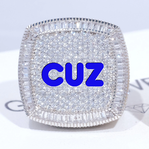 CUSTOM LETTER 3D ICED RING