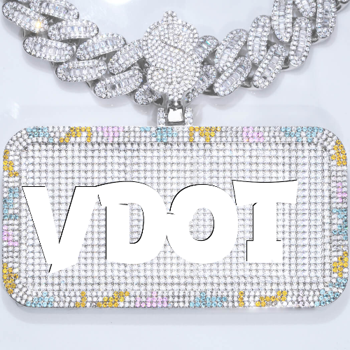CUSTOM LETTER NECKLACE 3D COLORFUL SQUARE
