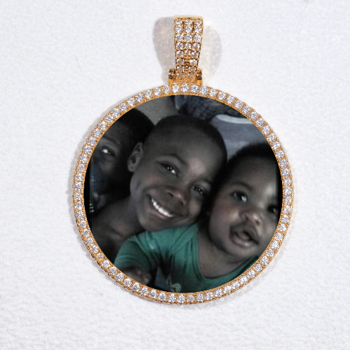 MEDIUM 3D CIRCLE CUSTOM PICTURE PENDANT