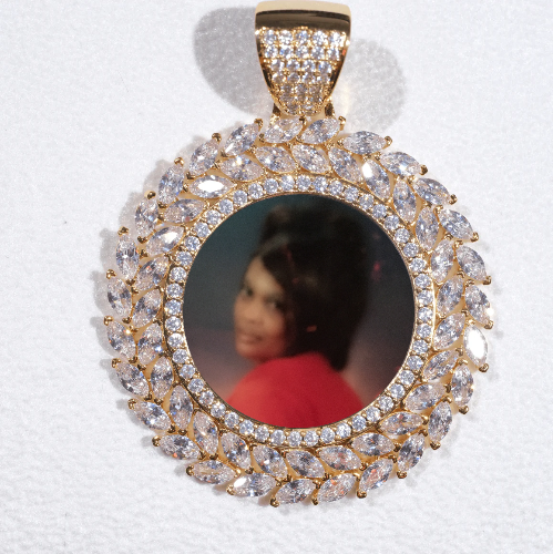 Large 3D Wheat Ear Custom Picture Pendant