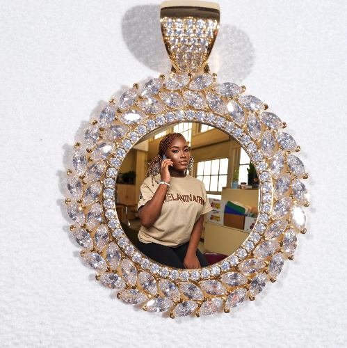 Large 3D Wheat Ear Custom Picture Pendant