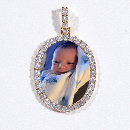 3D Oval Custom Picture Pendant