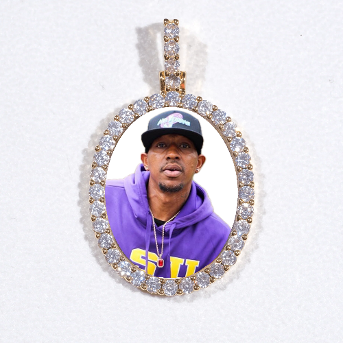 3D Oval Custom Picture Pendant