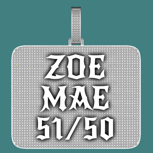 CUSTOM LETTER NECKLACE 3D BIG SQUARE