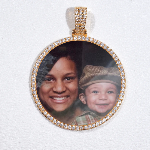 MEDIUM 3D CIRCLE CUSTOM PICTURE PENDANT
