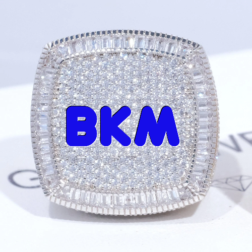 CUSTOM LETTER 3D ICED RING