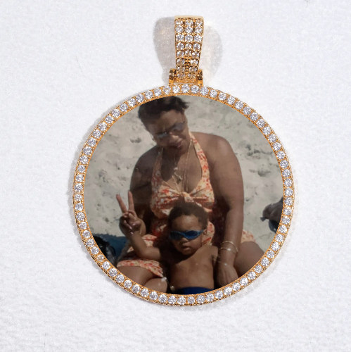 MEDIUM 3D CIRCLE CUSTOM PICTURE PENDANT