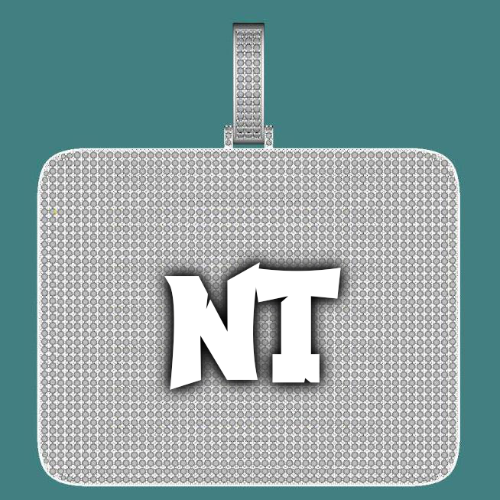 CUSTOM LETTER NECKLACE 3D BIG SQUARE