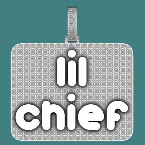 CUSTOM LETTER NECKLACE 3D BIG SQUARE