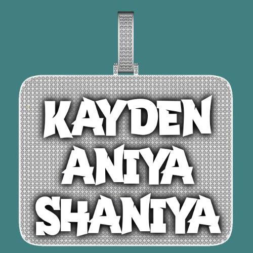 CUSTOM LETTER NECKLACE 3D BIG SQUARE