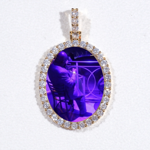 3D Oval Custom Picture Pendant
