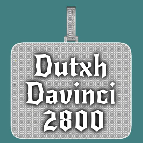 CUSTOM LETTER NECKLACE 3D BIG SQUARE