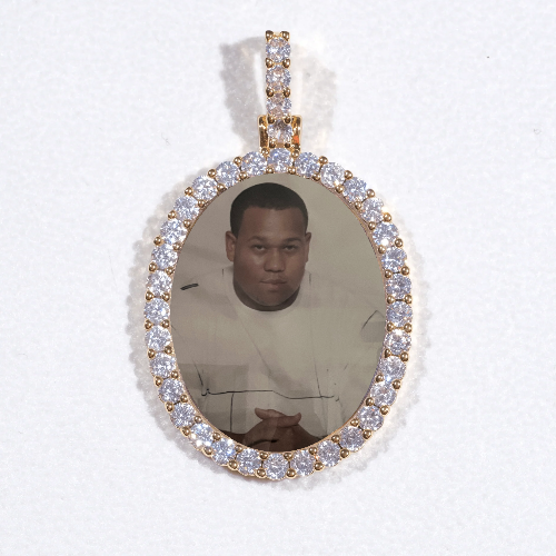 3D Oval Custom Picture Pendant