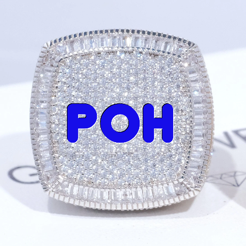 CUSTOM LETTER 3D ICED RING