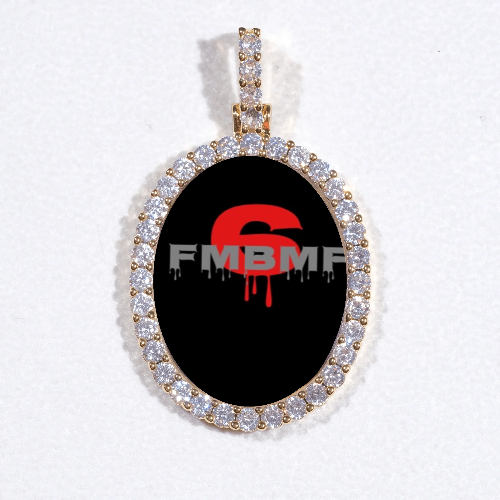 3D Oval Custom Picture Pendant