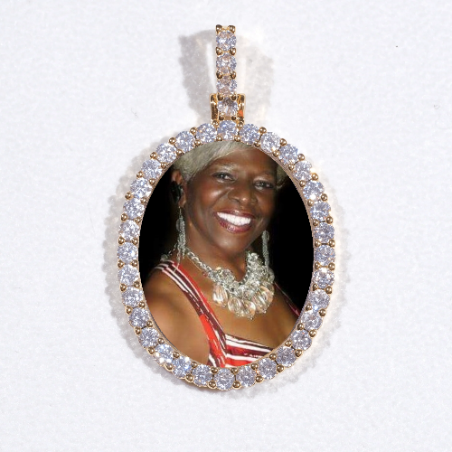 3D Oval Custom Picture Pendant