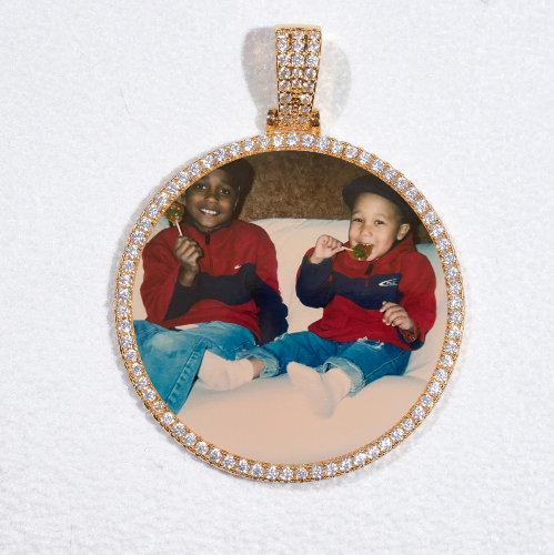 MEDIUM 3D CIRCLE CUSTOM PICTURE PENDANT