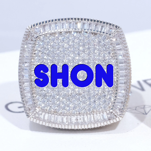 CUSTOM LETTER 3D ICED RING