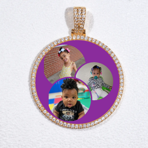 MEDIUM 3D CIRCLE CUSTOM PICTURE PENDANT