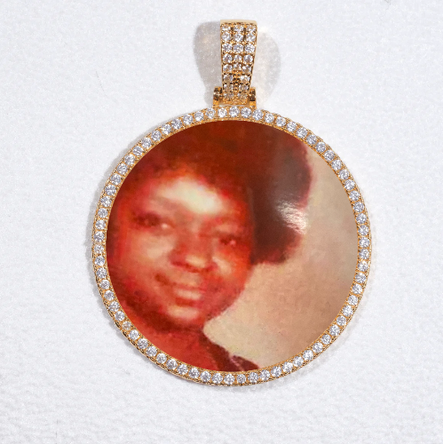 MEDIUM 3D CIRCLE CUSTOM PICTURE PENDANT