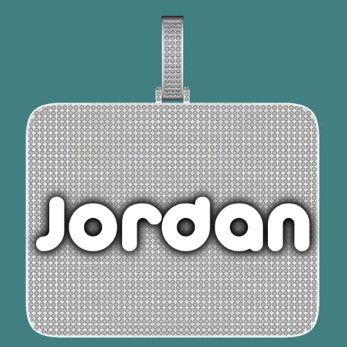 CUSTOM LETTER NECKLACE 3D BIG SQUARE