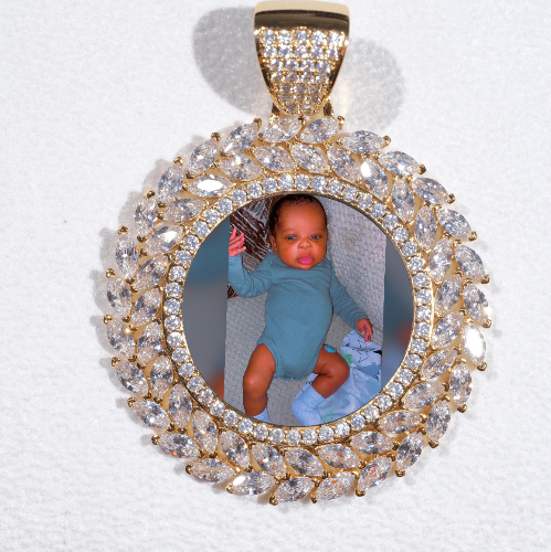 Large 3D Wheat Ear Custom Picture Pendant
