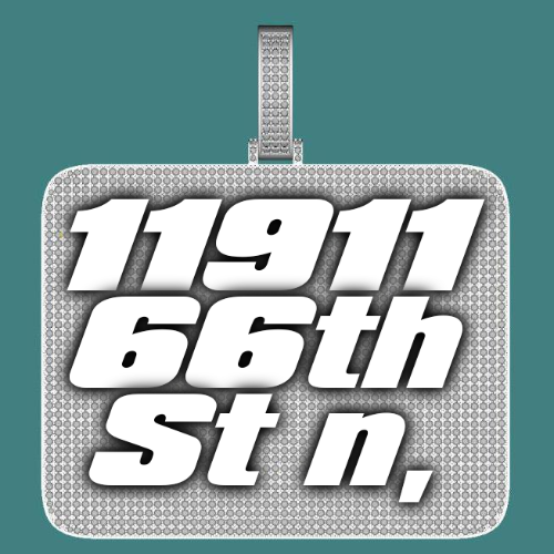 CUSTOM LETTER NECKLACE 3D BIG SQUARE