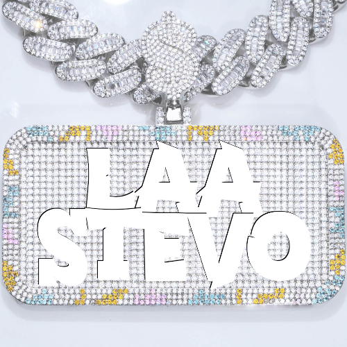 CUSTOM LETTER NECKLACE 3D COLORFUL SQUARE