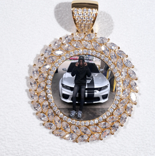 Large 3D Wheat Ear Custom Picture Pendant