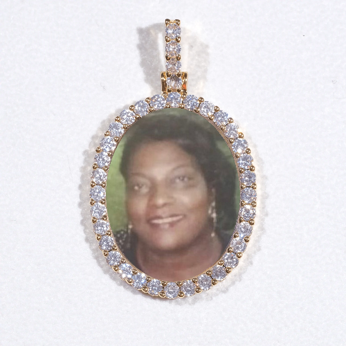 3D Oval Custom Picture Pendant