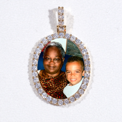 3D Oval Custom Picture Pendant