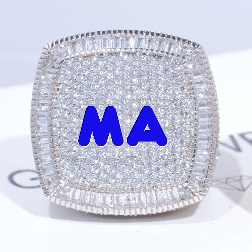 CUSTOM LETTER 3D ICED RING