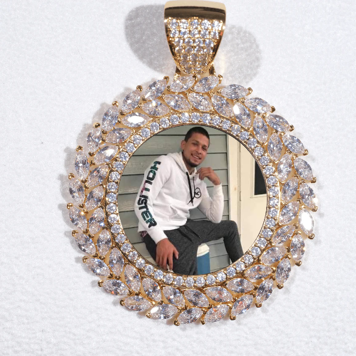 Large 3D Wheat Ear Custom Picture Pendant