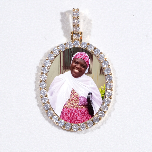 3D Oval Custom Picture Pendant