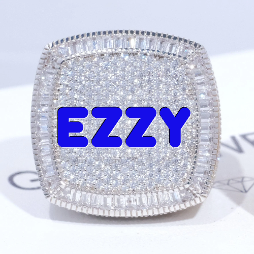 CUSTOM LETTER 3D ICED RING