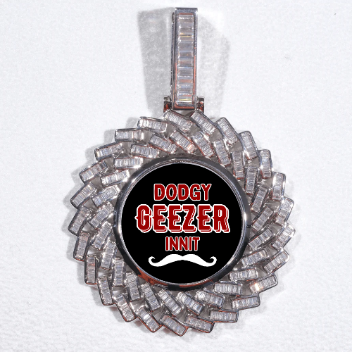 Large 3D Baguette Custom Picture Pendant