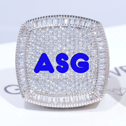 CUSTOM LETTER 3D ICED RING