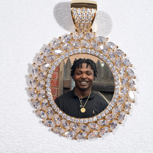 Large 3D Wheat Ear Custom Picture Pendant